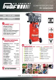 Notice PRODIF 1003MVLC Compresseur d'air