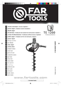 Notice FARTOOLS TE1200 Tarière électrique