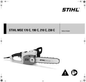 Notice STIHL MSE 170 C, 190 C, 210 C, 230 C Tronçonneuse électrique
