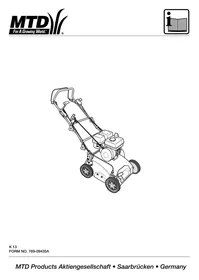 Notice MTD OPTIMA 35VO Scarificateur à essence