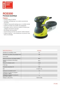 RYOBI Ros300 - Ponceuse
