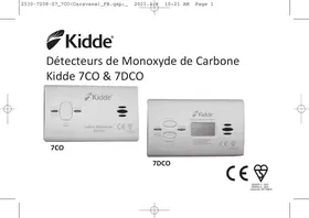 Notice KIDDE 7DCO, 7CO Détecteur de monoxyde de carbone