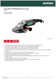 METABO WE 22-230 MVT - Meuleuse d'angle