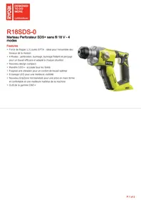 RYOBI ONE+ R18SDS-0 18V - Perforateur sans fil