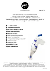 Notice GRE VCB15 Pulitore per piscina