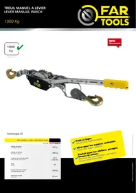 Notice FARTOOLS 1000 KG - 3431541820135 Treuil manuel