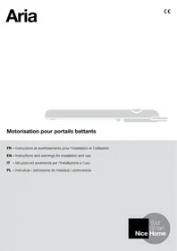 Notice NICE HOME ARIA200M ARIA400M Motorisation de portail