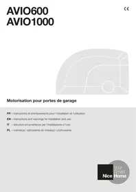NICE HOME AVIO600 AVIO1000 - Motorisation de garage