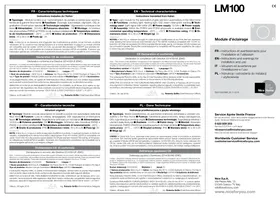 Notice NICE HOME LM100 Éclairage pour photocellules