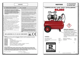 Notice PRODIF SIL850 Compresseur d'atelier