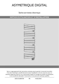 Notice DELTACALOR ASYMETRIQUE Sèche-serviettes électrique
