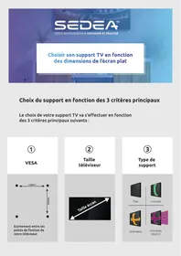 Notice SEDEA SUPPORT TV FIXE Support TV