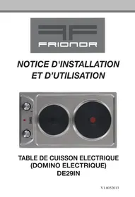Notice FRIONOR DE29IN Plaque de cuisson électrique
