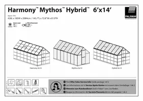 Notice PALRAM HARMONY, MYTHOS, HYBRID Serre polycarbonate