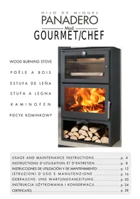 Notice PANADERO GOURMET ECODESIGN Stufa a legna