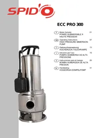 Notice SPIDO ECC PRO 300 Pompe d'évacuation
