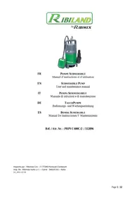 Notice RIBIMEX PRPVC400C Bomba de evacuación