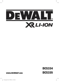 DCS334NT-XJ - DCS334 - DCS335 DEWALT