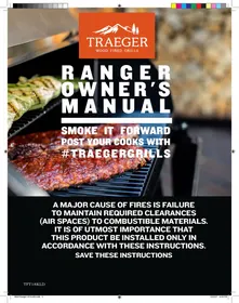 Notice TRAEGER RANGER Barbecue