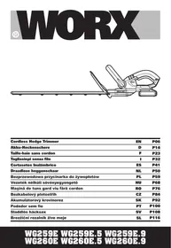 WG259E WG259E.5 WG259E.9 WG260E WG260E.5 WG260E.9 WORX