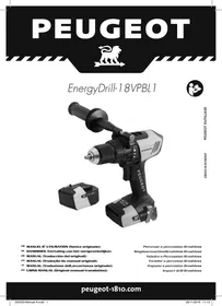 Notice PEUGEOT ENERGYDRILL-18VPBL1 Perceuse à percussion