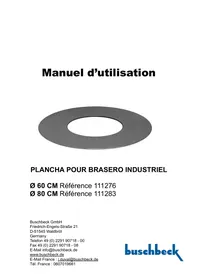 Notice BUSCHBECK 60CM - 111276 - 80CM - 111283 Plancha