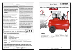 Notice PRODIF SIL840 Compresseur d'air