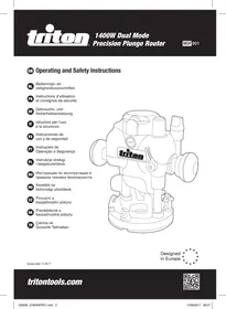 Notice TRITON MOF 001 - 1400 W Défonceuse
