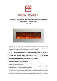 Notice CHEMINARTE VOLCANO 5XL WIFI Cheminée électrique