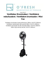 Notice OFRESH VENTILATEUR BRUMISATEUR SUR PIED 180 CM Admirador