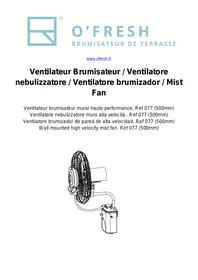 Notice OFRESH MURAL HAUTE PERFORMANCE Fan