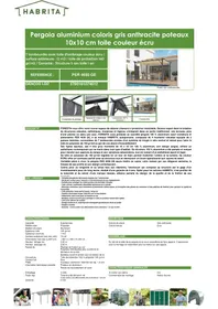 Notice HABRITA PER 4030 GE Pergola