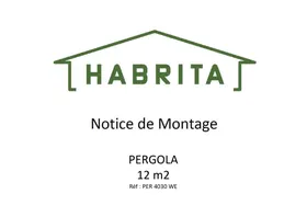 Notice HABRITA 4030 WE Pergola