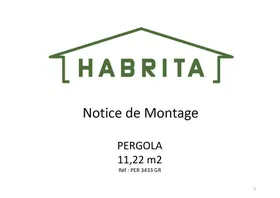 Notice HABRITA PER 3433 GR Pergola