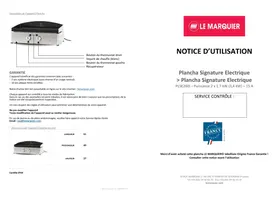 Notice LEMARQUIER PLSE260I Plancha