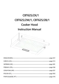 CANDY CBT625/2X/1 CBT625/2W/1, CBT625/2B/1 - Zásuvkový odsavač