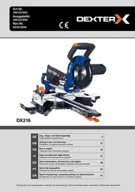 Notice DEXTER DX216 Serra de esquadria