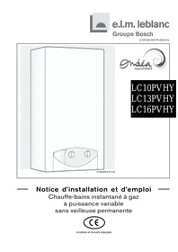 ELM LEBLANC ONDEA - LC10PVHY LC13PVHY LC16PVHY - Chauffe-eau à gaz