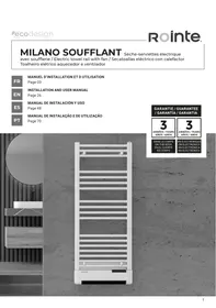 Notice ROINTE MILANO Toalheiro elétrico