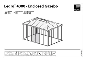 Notice PALRAM LEDRO 4300 Gazebo