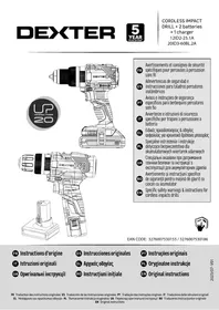 Notice DEXTER 12ID2-25.1A 20ID3-60BL.2A Бездротова ударна дриль