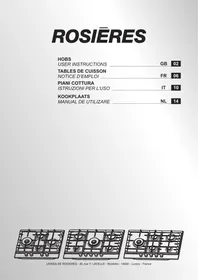 ROSIERES RHG6D5WC5X - Plaque de cuisson gaz
