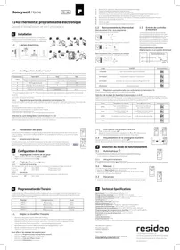 Notice HONEYWELL HOME T140 Thermostat