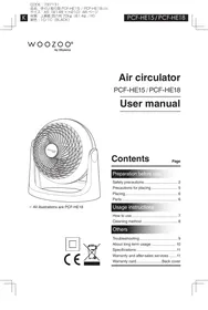 Notice WOOZOO PCF-HE15/PCF-HE18 Ventilator