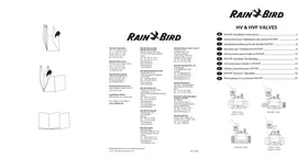 Notice RAIN BIRD HV & HVF VALVES Vannes et électrovannes