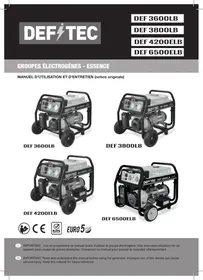 Notice DEFITEC DEF3600LB, DEF3800LB, DEF4200ELB, DEF6500ELB Groupe électrogène
