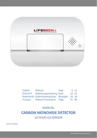 Notice LIFEBOX CARBON MONOXIDE DETECTOR Koolmonoxidemelder