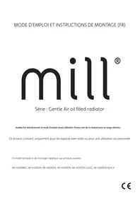 Notice MILL H1000 DN Radiateur électrique