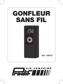 Notice PRODIF GSF10 Gonfleur sans fil