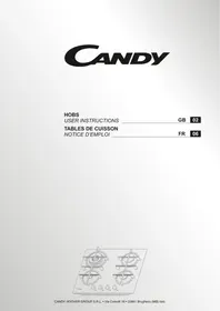 Notice CANDY CDK6KB Plaque de cuisson gaz